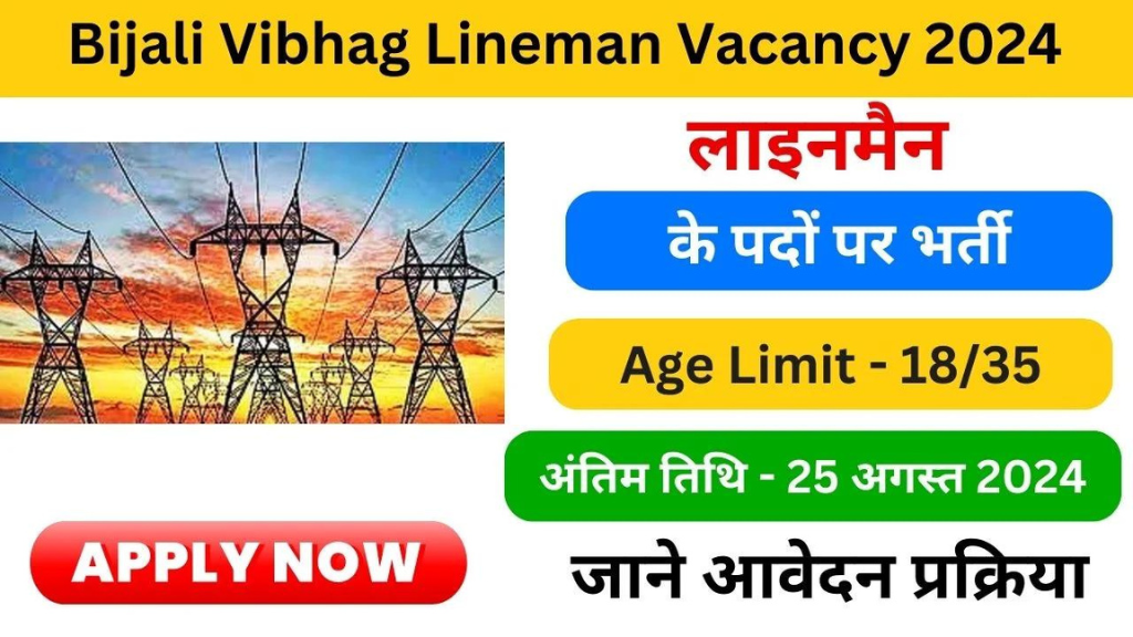 Bijali Vibhag Lineman Vacancy